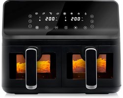 Digitale Airfryer FR-9040 2x4 L 2 kg Friet 8 Programma's & Handmatige Instellingen Dubbele Mand met Patrijspoorten