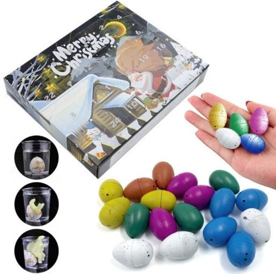 Adventskalender 2025 - Dino Eieren - Jongens - Unisex - 24 Vakjes met dagelijkse dino verrassingen - Kerstcadeau - Speelgoed