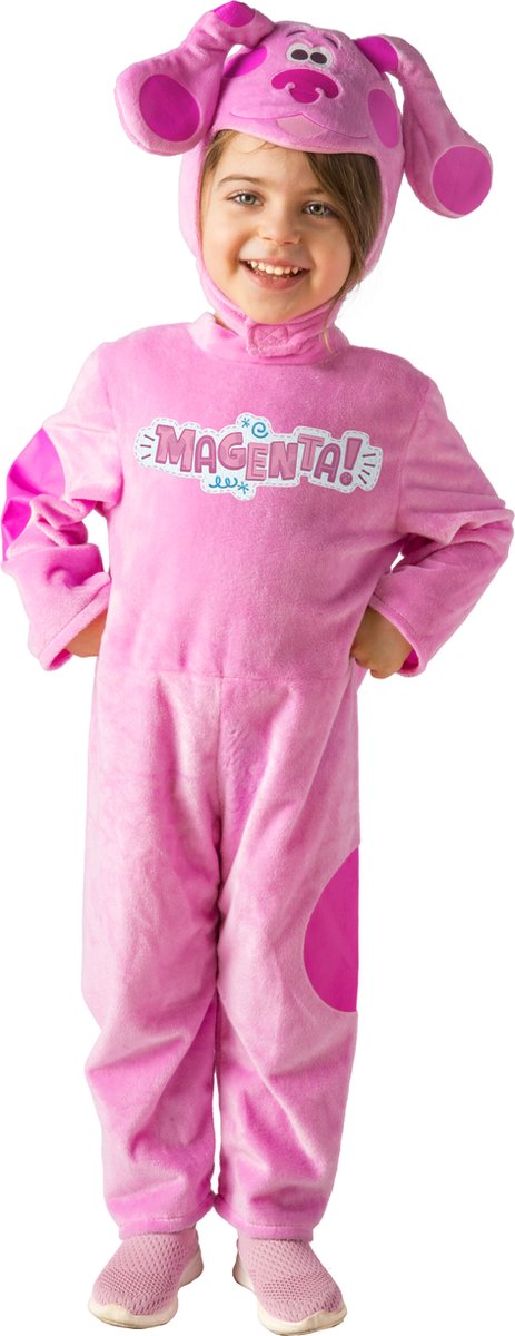 Ciao s.r.l Blue's Clues Magenta Kostuum Kinderen Verkleedkleding Kinderen Carnavalskleding voor Kinderen - Officiële licentie - Roze - Polyester - 2-Delig Jumpsuit/Muts - Maat 4-6 Jaar