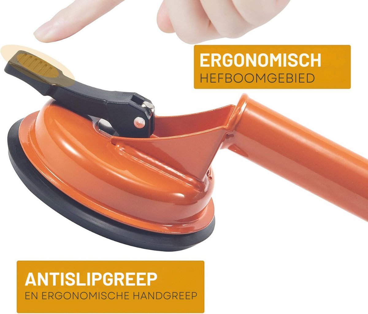 Vacuümzuignap met Manometer voor Tegels, Glas en Platen Vacuümzuignap met Manometer voor Tegels, Glas en Platen