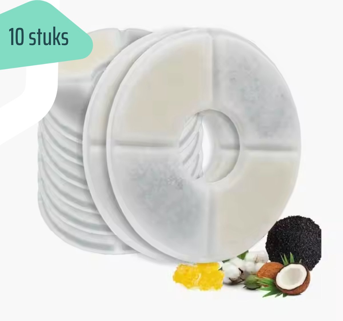 GOODTS - Drinkfontein Filters - Navulling Set - Filters Kattenfontein - Filters Drinkfontein - Voor Kat/Hond - 10st.