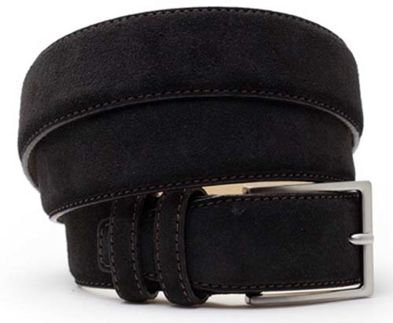 Riem en daim Tulip noire, 85 cm