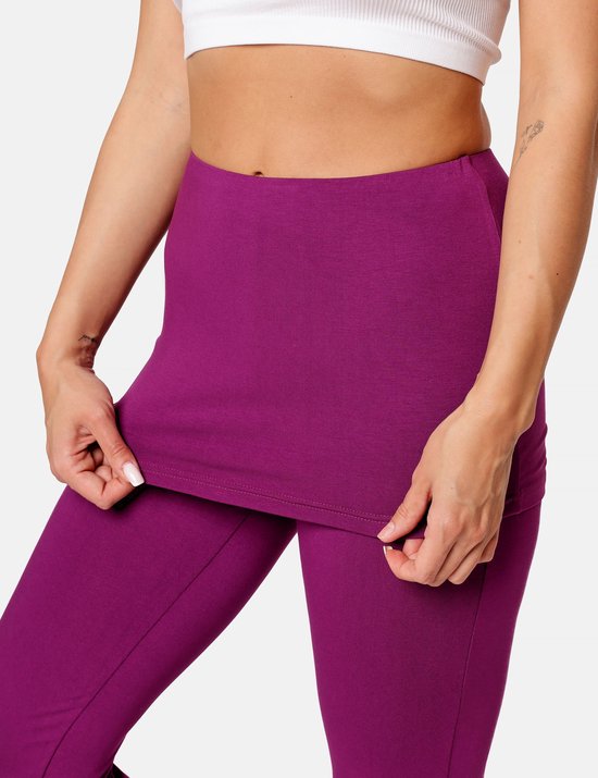 Bellivalini Dames Yogabroek - Sport - Vrijetijdsbroek - Lang - Viscose - Sportbroek - BLV-BLV50-275-YPS - Fuchsia - XL van Bellivalini — afbeelding 2