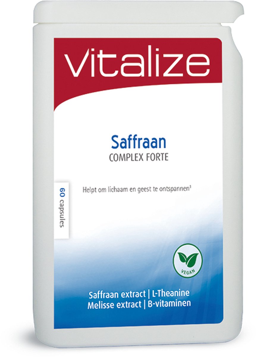 Goedkoopste Vitalize Saffraan Complex 60 capsules | Voor een positieve gemoedstoestand en ondersteuning bij stress - Met 28 mg saffraan extract