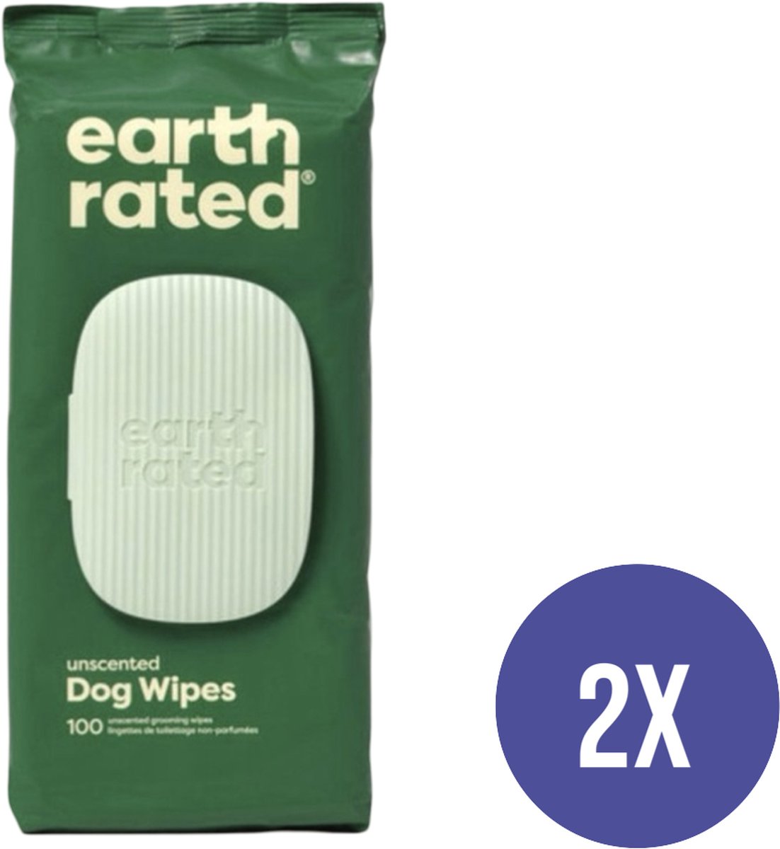 Combideal - Earth Rated - Schoonmaakdoekjes Hond - Dog Wipes Geurloos - 2x 100 Stuks
