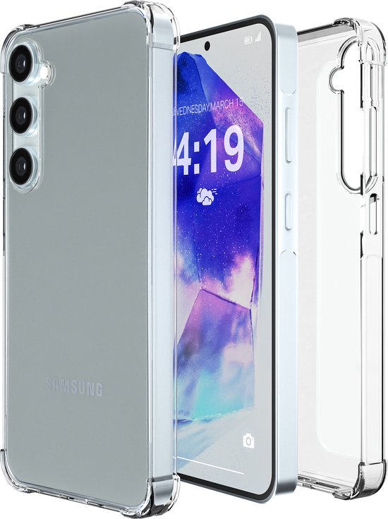 Hoesje Geschikt voor Samsung A55 Hoesje Siliconen Transparant Case Hoes - Cover Case Shockproof