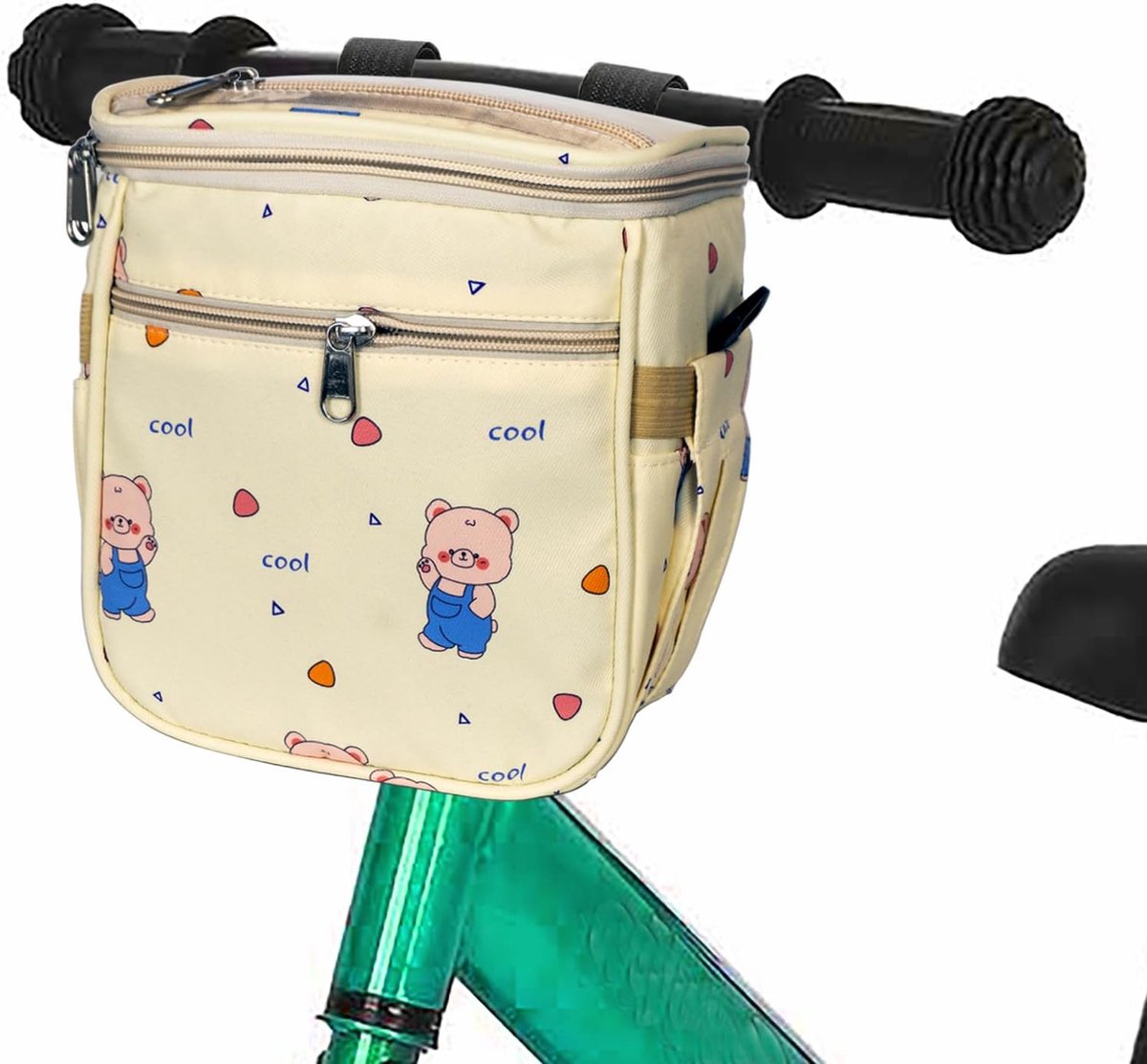 Kinderfietstas-schattig dierenfietstas-beerfietstas-waterdicht-eenvoudig te installeren-zeer stevig-21*18-cadeau-beer