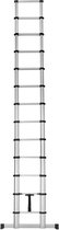 Bol.com Facas Telescopische Ladder - Telescopische Vouwladder - 38 m Werkhoogte - 13 treden - Aluminium aanbieding