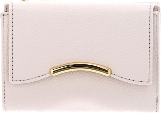 COCCINELLE Cuir Porte-monnaie Wallet Grained Leather Creamy Pink Rose