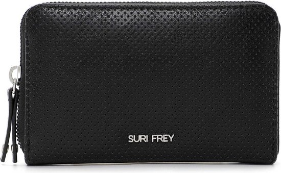 SURI FREY SFY Portafoglio Zip Around In Eco-Pelle Nera Effetto Coccodrillo - 15x10x2.5 Cm - 3