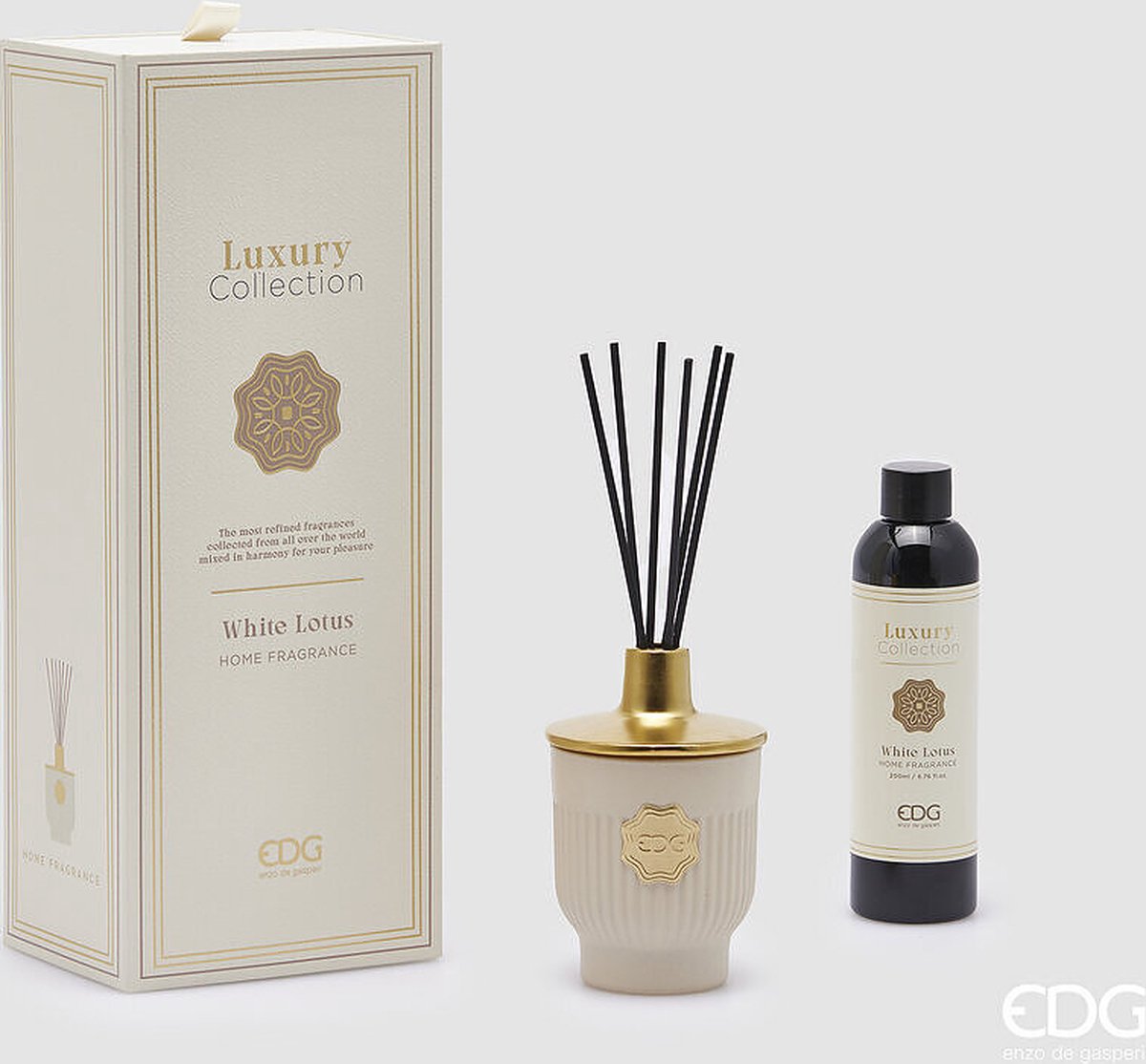 EDG Enzo De Gasperi Luxe Geurstokjes White Lotus 200ml - Luxury Collection