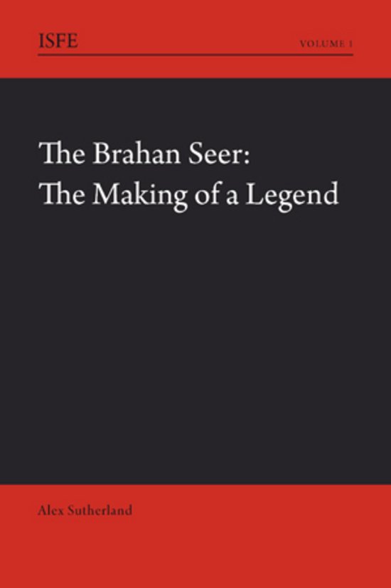 Boekomslag met rode randen en zwarte achtergrond, titel 'The Brahan Seer: The Making of a Legend' in wit.