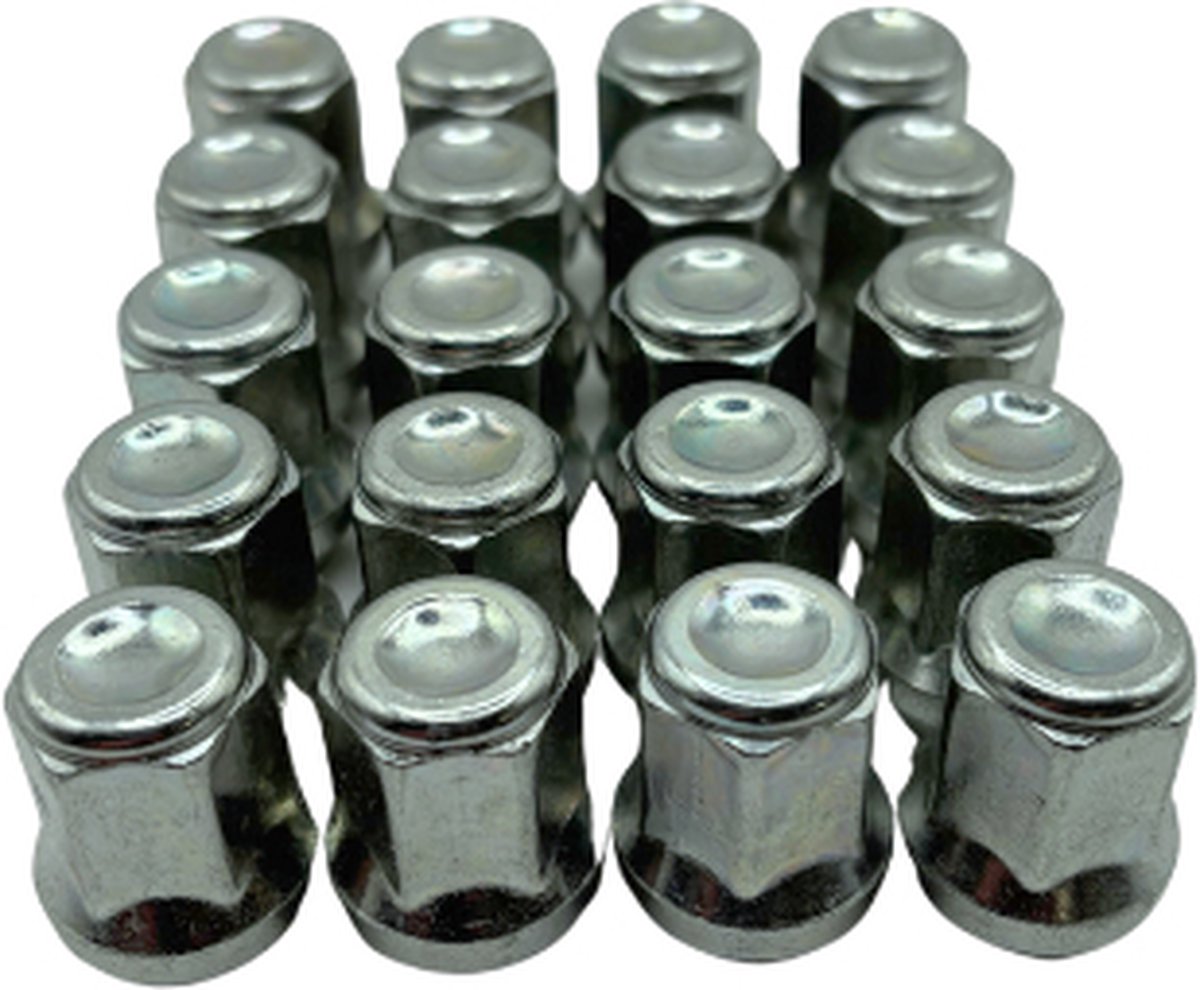 Dragonslock Moeren - Moeren Set Ford Kuga vanaf 01/2014-2020 - Verzinkt - 20 st.- M12x1,5 - Draadlengte 27mm - Hex 18
