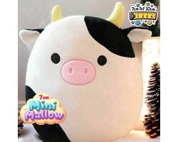 Klikkopers® - Kawaii knuffel - 7 cm - Knuffel Koe - Squish Knuffel - Koe Knuffel - Kawaii Kussen - Squishy - Pas op, extra klein maar extreem schattig