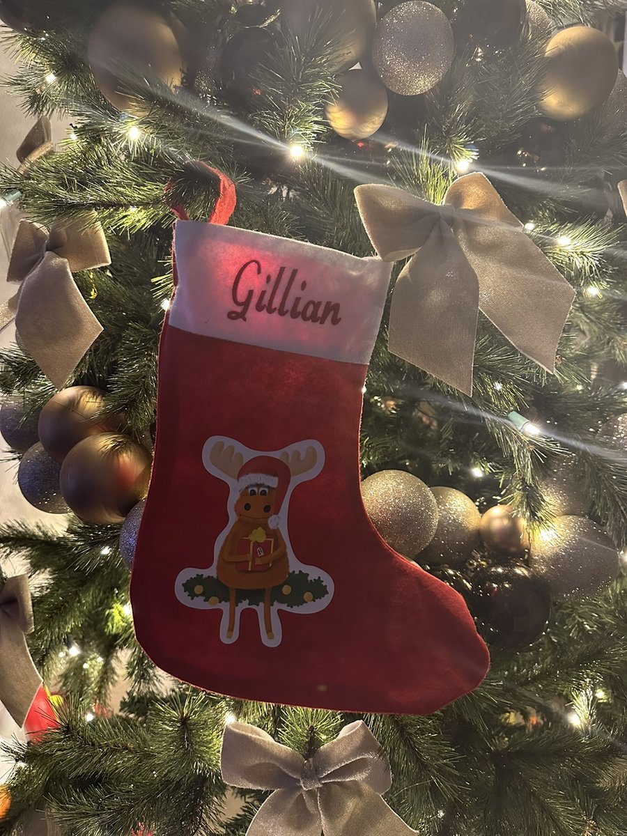 Gepersonaliseerde kerstsok - Kerstsok met naam - Gepersonaliseerd - Kerst sok met naam - Kerstmis - Eland