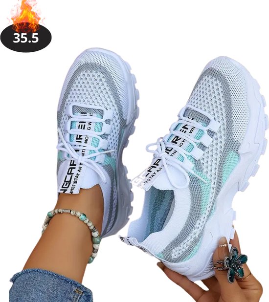 Chaussures pour femmes Bovista Femme - Baskets pour femmes - Confortables - Sportives - Décontractées - Adultes - Menthe - Pointure 35,5