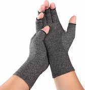 Therapeutische Reuma Artritis Compressie Handschoenen voor Pijnverlichting, Ondersteuning & Verbetering van de Bloedsomloop | Grijs Large