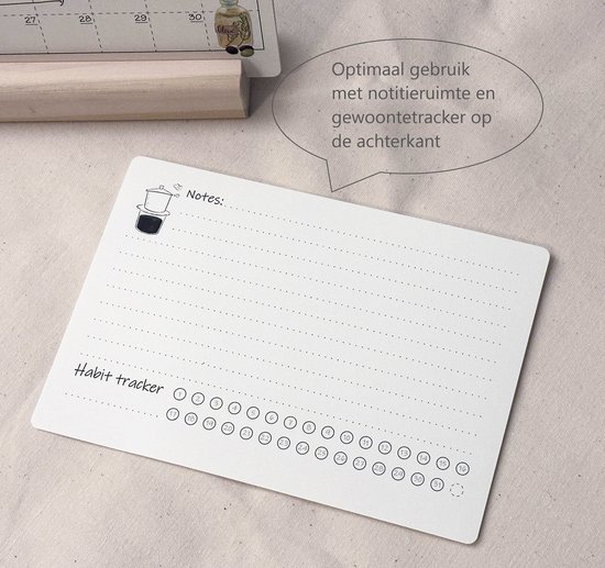 Bureaukalender in houten houder maken