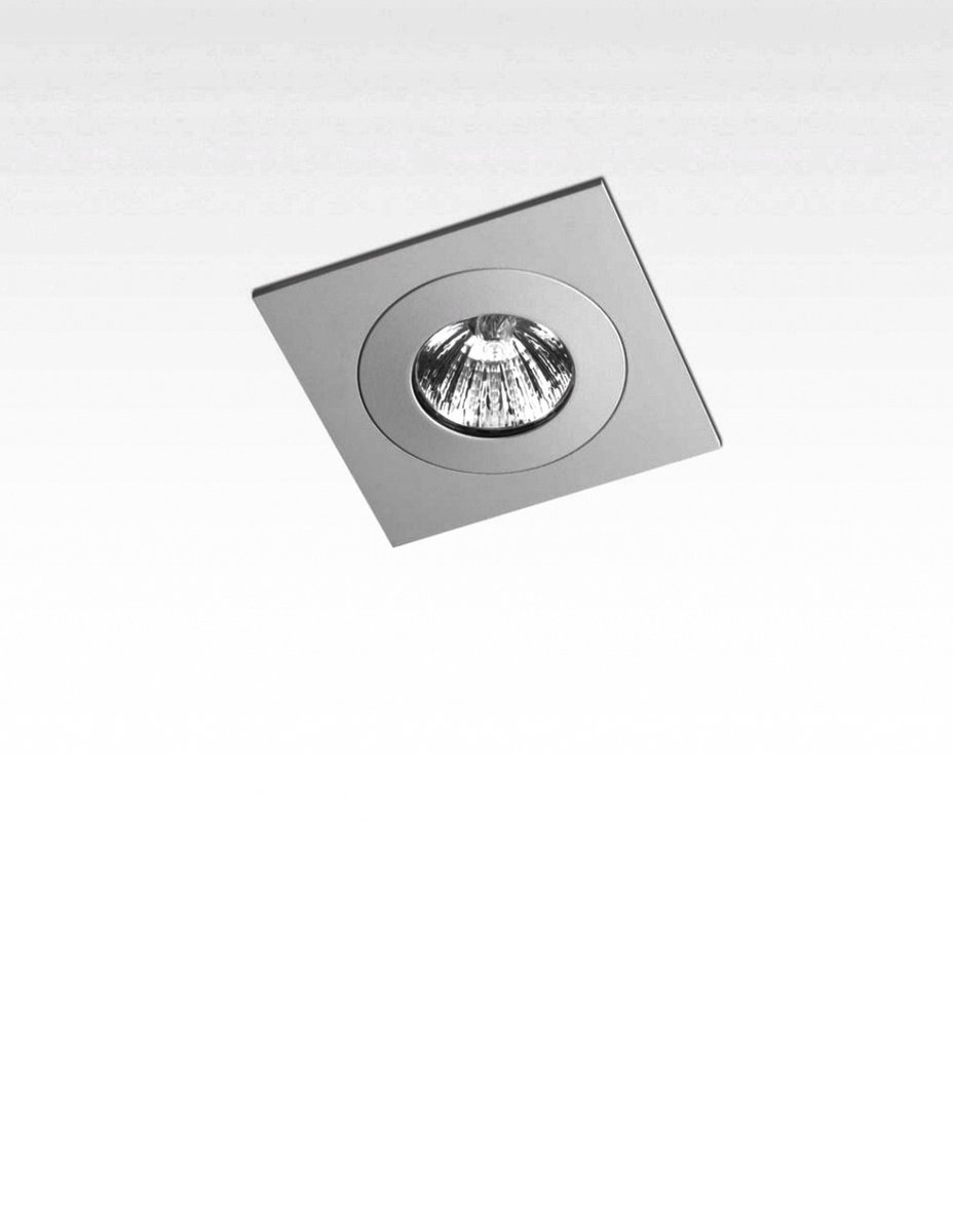 inbouwspot, DUO SQUARE 1X GU10 ? 50W / LED GU10 ALU