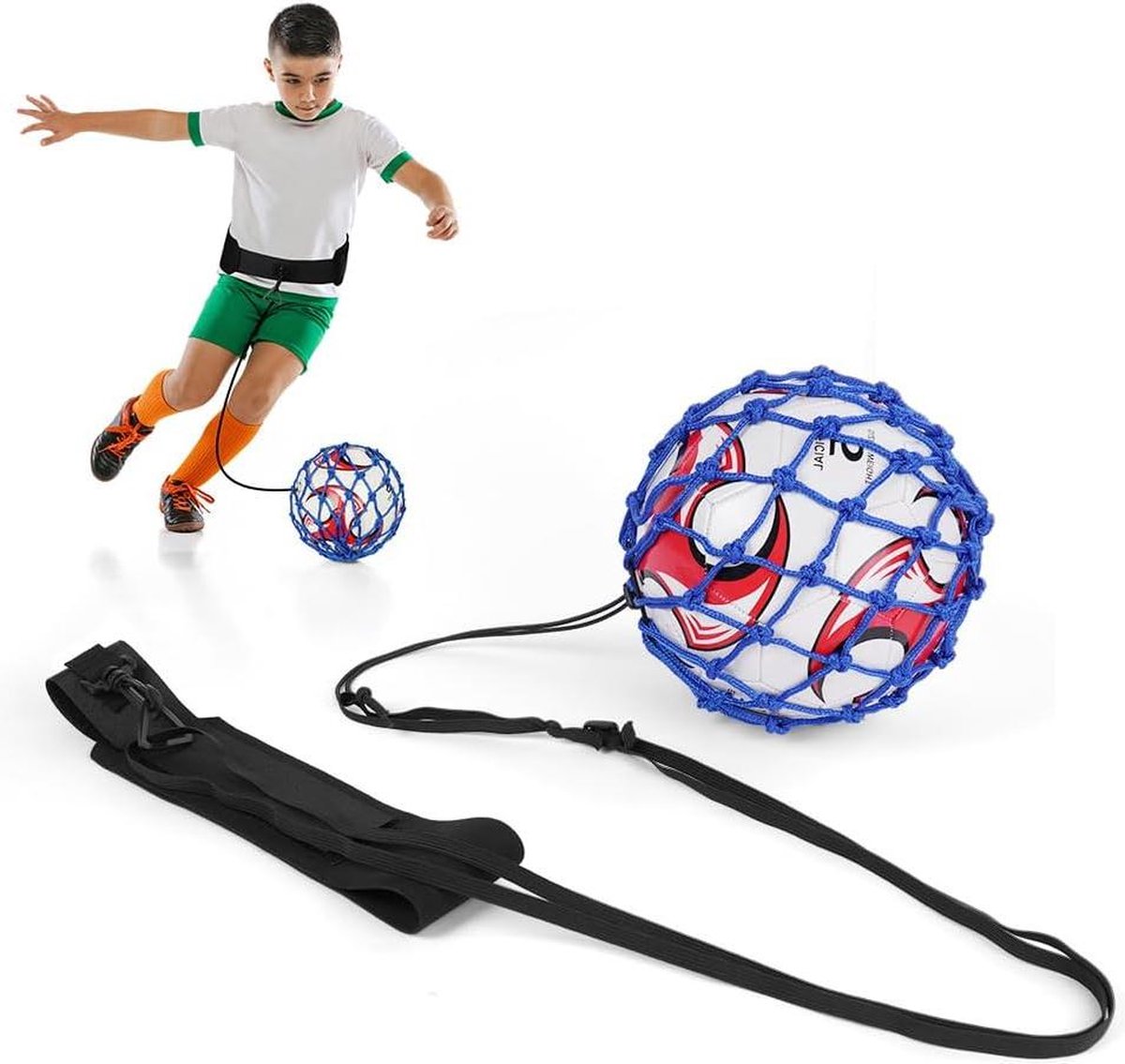 Handsfree trainingsriem met 5 klauwen en verstelbare riem - voor voetbalvaardigheden voor kinderen en volwassenen - maat 3 .
