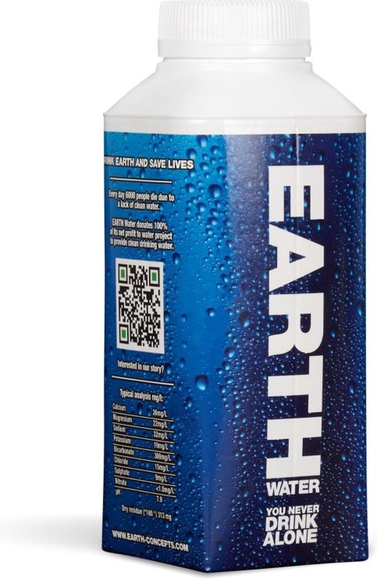 EARTH water | tetra fles van 33 cl | pak van 24 stuks