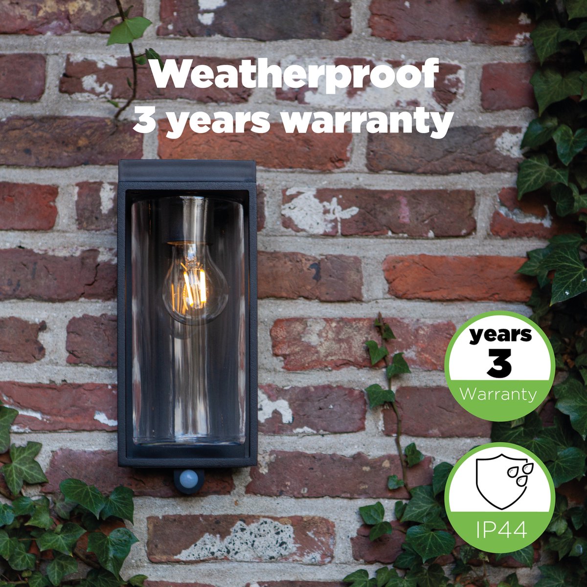 Lutec Flair - Solar wandlamp voor buiten met E27 retrofitting