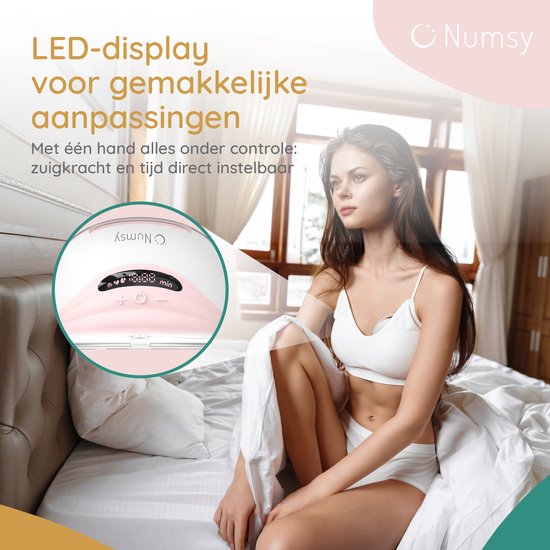 Numsy Elektrische Draadloze Borstkolf Enkel - Handsfree - BPA Vrij - Enkele van Numsy — afbeelding 5