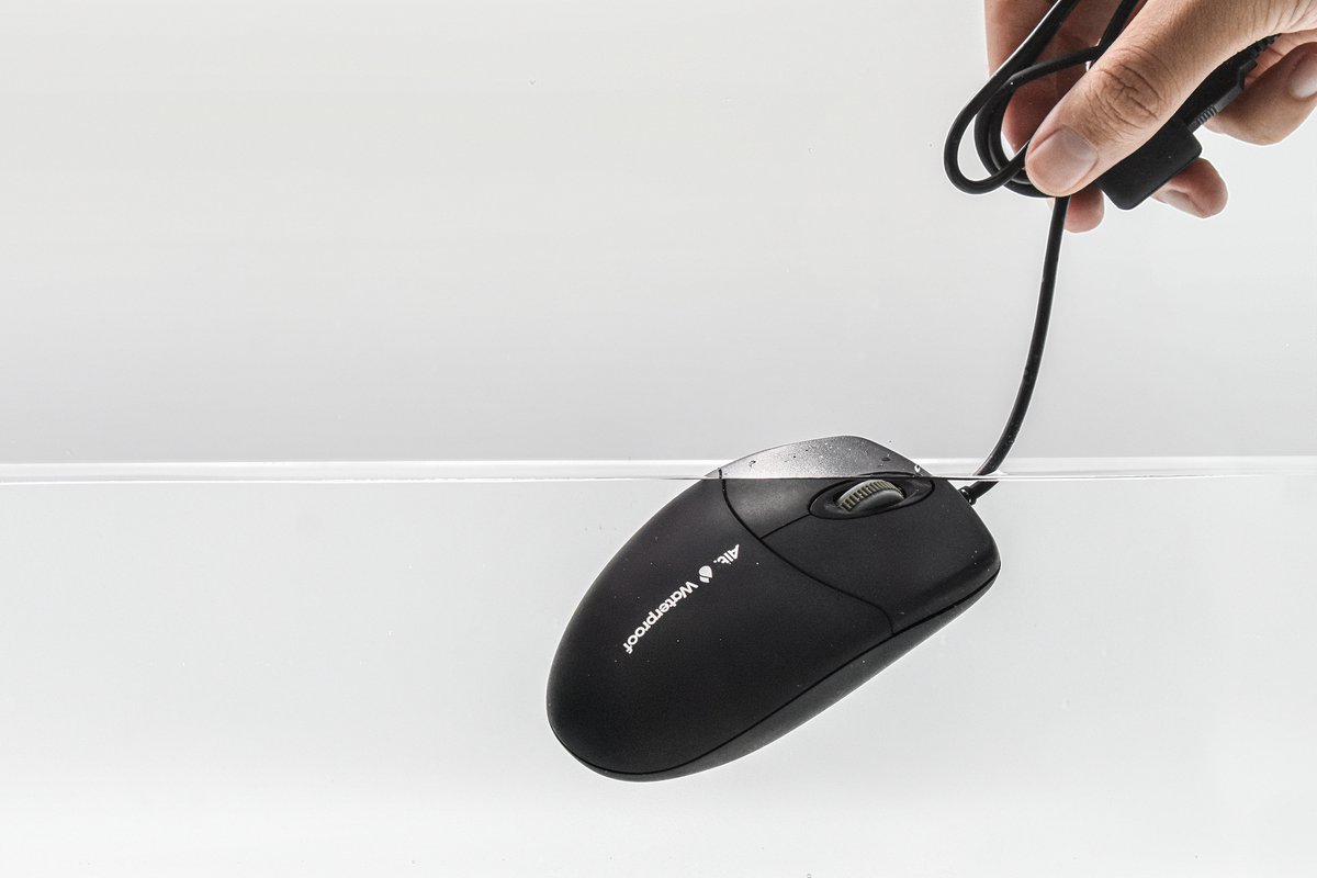 Alt Waterproof Mouse - Hygiënisch & Waterdicht - IP68 - Afwasbaar - Ideaal voor (Flex)werkplekken & Gezondheidszorg - Muis - USB - Snel los te koppelen