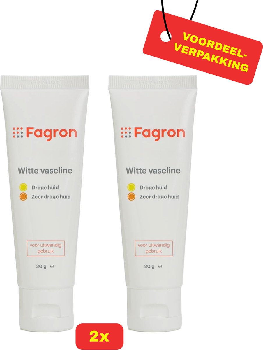 Goedkoopste 2x Witte vaseline 30 g - Voordeelverpakking!