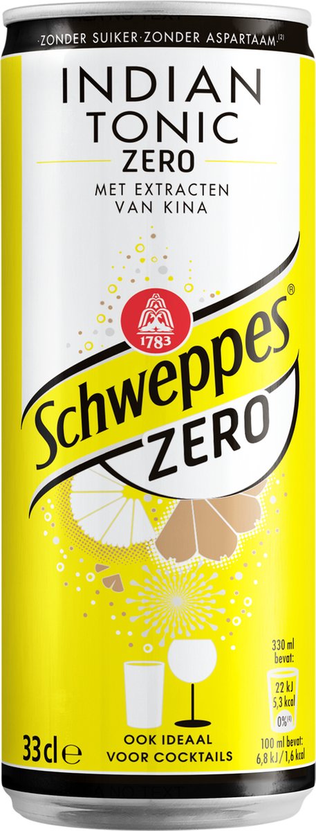 Schweppes - Tonic Zero - 4 x 6 X 33 cl