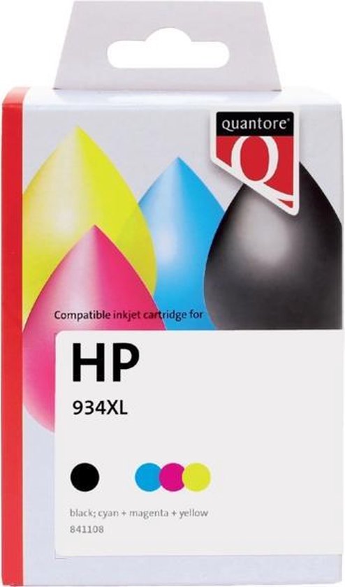 Quantore Inktcartridge quantore hp 934xl 935xl x4e14cn zwkl - Pak a 4 stuk