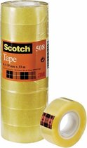 Plakband Scotch 508 19mmx33m transparant | 8 stuks