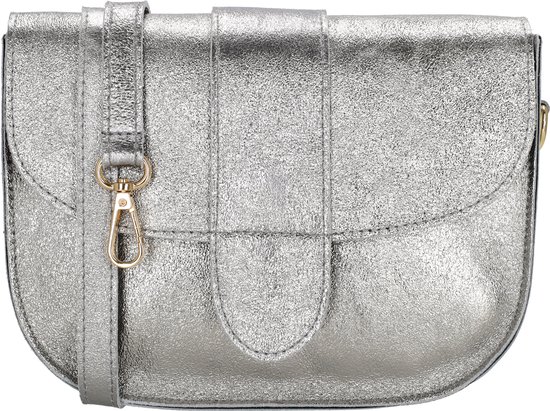Sac à bandoulière Charm London Anna - Argent foncé - 100% Cuir