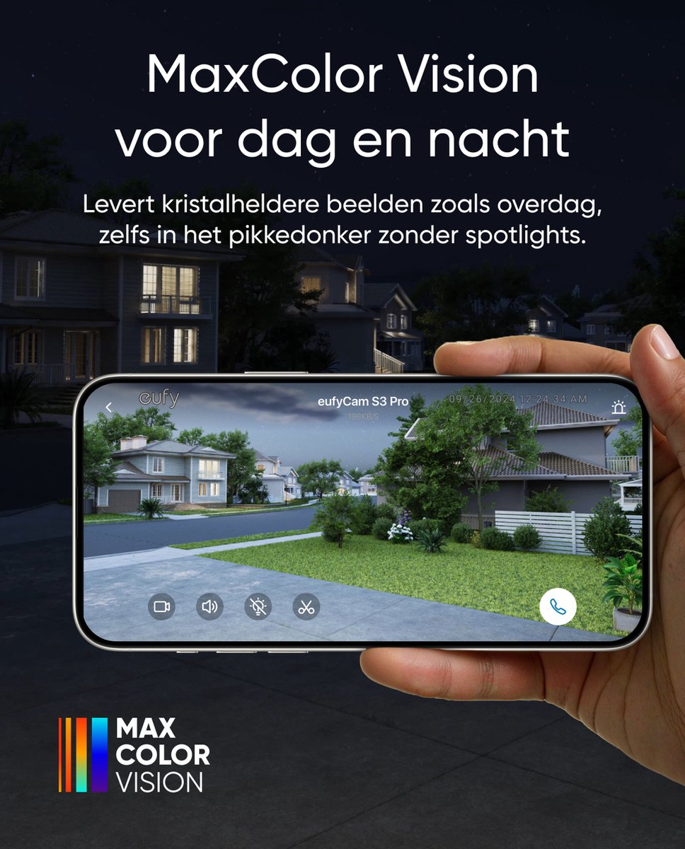 Afbeelding 3 van eufy Security S3 Pro Buitencamera's, 2 Pack met HomeBase 3 - Outdoorcam set - 4K Ultra HD resolutie, MaxColor Vision™ technologie, Zonne-energie met SolarPlus™ 2.0, Compatibel met Apple HomeKit, Alexa en Google Assistant