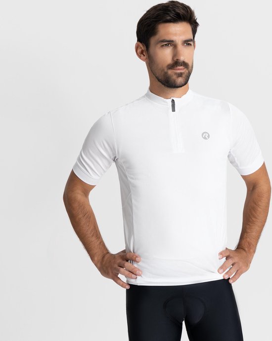Rogelli Core Fietsshirt Heren - Korte Mouwen - Wielrenshirt - Wit - Maat XL van Merkloos — afbeelding 3