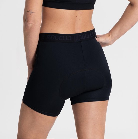 Rogelli Dames Fietsonderbroek - Fiets Ondershort Met Zeem - Zwart - Maat L