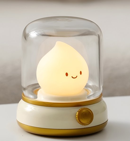 Blije Vlam Kinder Nachtlampje - Dimbaar en USB oplaadbaar - LED - Timer - Schattig ontwerp - Babykamer sfeer verlichting van Blije Vlam — afbeelding 2