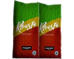 Roasta Koffie - Espresso - Black River - Koffiebonen - Compatibel met Espressomachines - Donkere Branding - 2x 1000 Gram