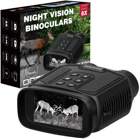 Nereb - Nachtkijker - 4K Ultra HD & 40MP - 300M - Ingebouwde Oplaadbare Batterij