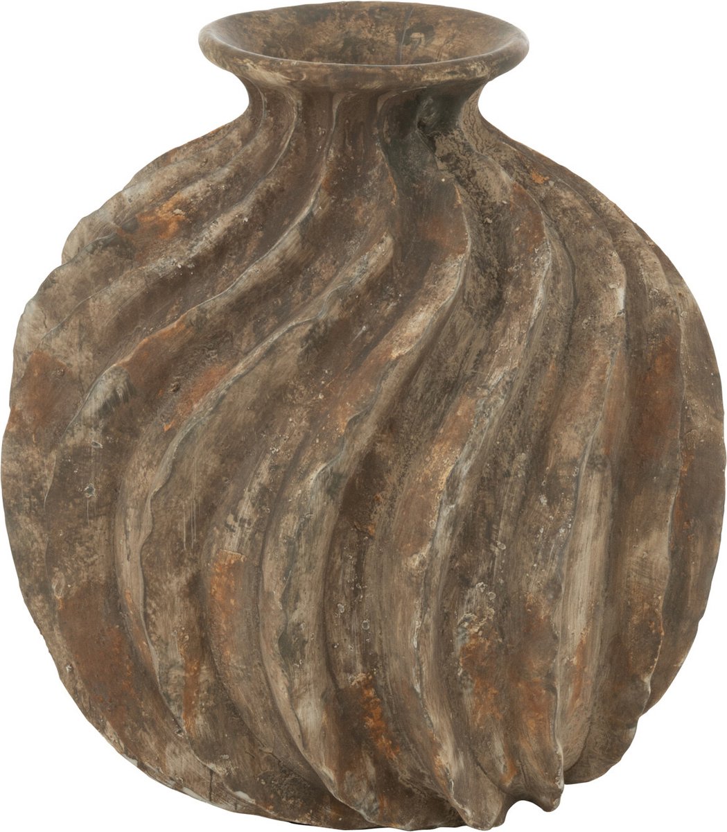 J-Line vaas Ballon Antiek - polyresin - large - Ø 34.5 cm Multi