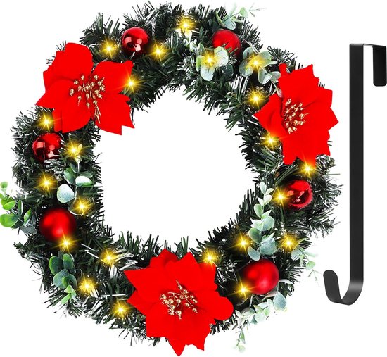 Kerstkrans met verlichting kopen | Sfeervolle kerstdecoratie