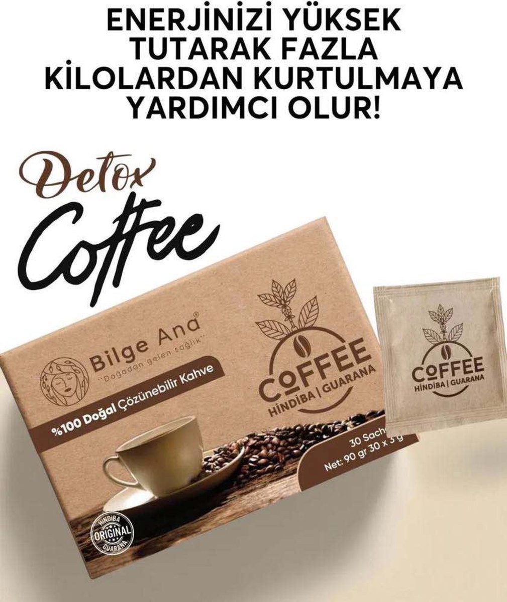 Goedkoopste BILGE ANA Hindiba Coffee (Witlofkoffie) met Guarana-extract 100 Natuurlijke Detox Dieetkoffie Keto bevat Mineralen & Vitaminen 30 stuks x 3gr 1 Maandelijks forx5