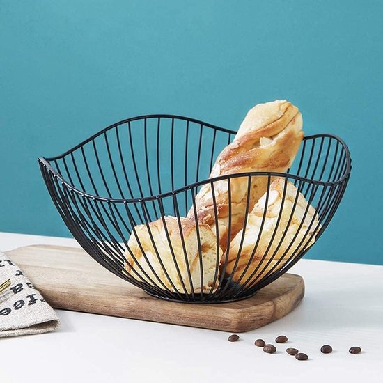 Fruitschaal Antieke retro ronde ijzeren mand met handvat vintage metalen fruitbroodbladen bord huizendecoratie tafel fotograferen Fruitmand