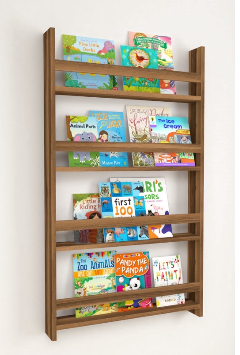 FOREHILL 140 cm kinderrek met 4 dozen op wielen kinderkamer meubels kinderboekenkast speelgoed opbergrek boekenrek voor kinderen kinderkast met 6 kunststof dozen lila 140 x 30 x 106 cm
