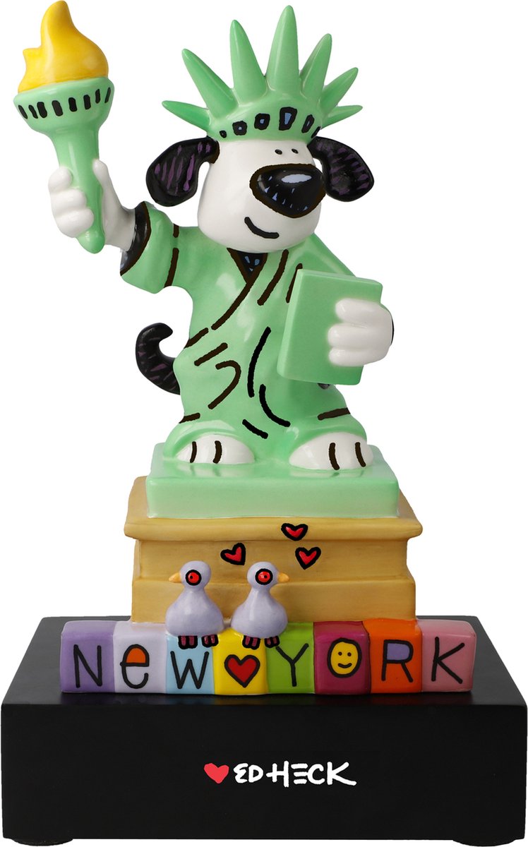 Goebel - Ed Heck | Decoratief beeld Liberty Dog | Porselein - hond - 26cm