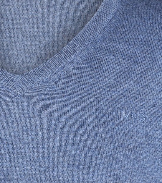 Pull McGregor Laine Mérinos Col V Délavé Blauw - Taille S - Homme - Pulls