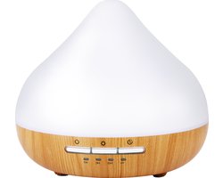 Grundig Aroma Diffuser Luchtbevochtiger 300ml- Elektrische Geurverspreider Met LED Verlichting en Timer - Aromatherapie Met Etherische Oliën - Draadloze Geur Verspreider - Wit