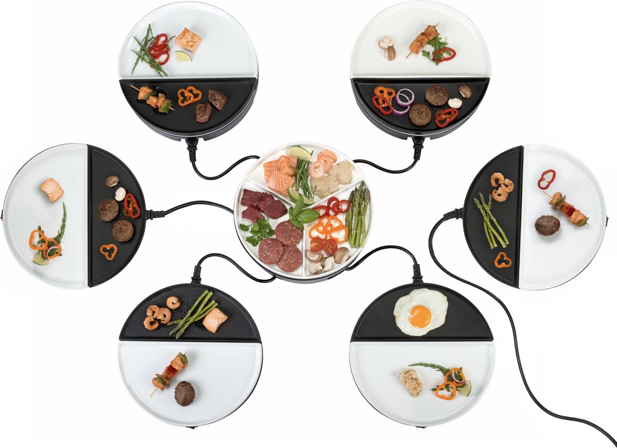 Bourgini Chef's Dinner Party Gourmetstel – 6 Personen – Bakplaat – Volledig Vaatwasserbestendig – PFAS-vrij