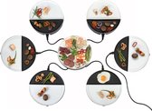 Bourgini Chef's Dinner Party Gourmetstel – 6 Personen – Bakplaat – Volledig Vaatwasserbestendig – PFAS-vrij