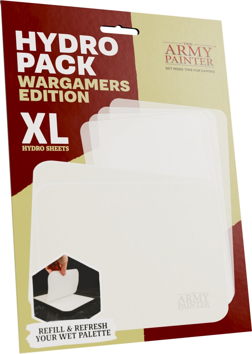 The Army Painter Hydro Pack, Wet Palette Wargamers Edition XL Navulling, 50 Hydro Sheets en 2 Hydro Foams, voor het schilderen van miniaturen en modellen